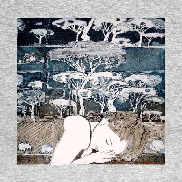 "Dreaming of Life" Aquatint Etching by BillyLee